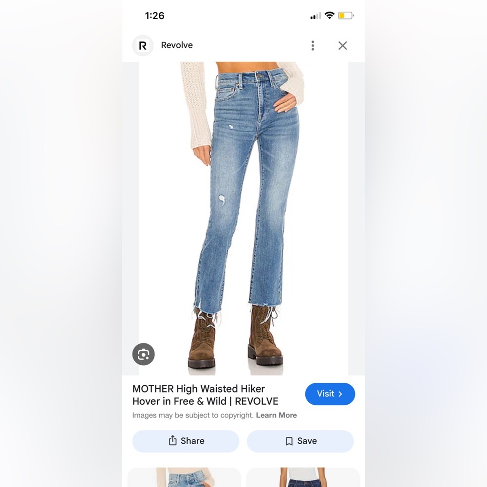 MOTHER Straight Blue Jeans